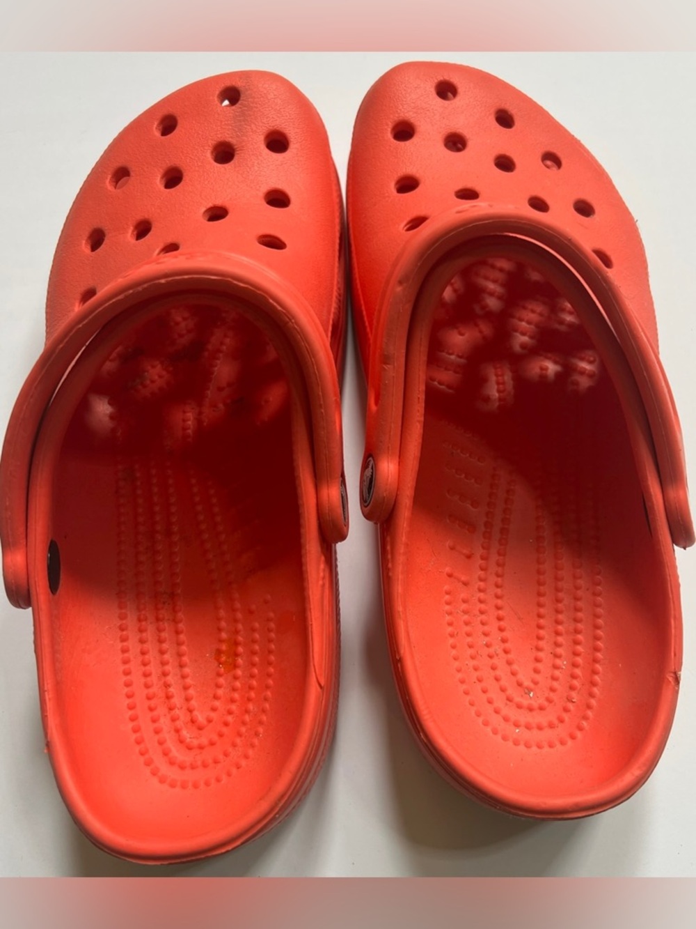 CROCS Classic Clogs Salmon Red Comfort Slip-On Unisex Women's 8-9 Men's 6-7 - Picture 2 of 8